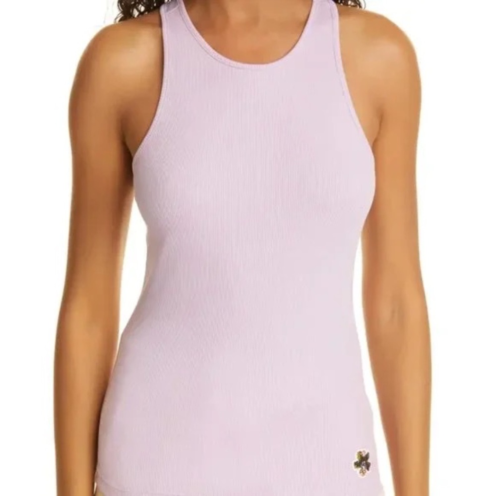 Ted Baker Rib Racerback Tank Size 0, Pale Pink